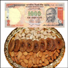 Cash Rs. 1000 + Pista Anjeer and Badam Thali - Click here to View more details about this Product